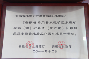 安徽省地質(zhì)工作找礦成果一等獎(jiǎng)（壓縮版）.png
